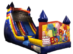 18ft Castle Slide- Birthday Banner 18ft Castle Slide- Birthday Banner